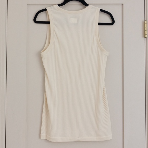 Athleta Cream Ribbed Tank - Picture 3 of 6
